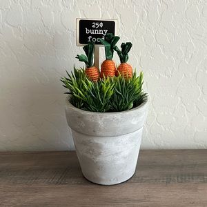 Target Bullseyes Playground Cement Potted Carrots 25c Bunny Food Easter Decor